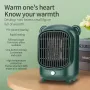 500W Portable Mini Desk Heater Warmer Fan Electric Space Heater Heating Fan PTC Ceramic Heating Elements for Office Home Energy Efficient Indoor