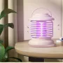 USB Rechargeable Mini LED Mosquito Killer Lamp UV Phototronic Trap & Electric Shock Zapper Portable 1200 mAh Battery Indoor/Outdoor