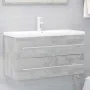 2 Piece Bathroom Furniture Set Concrete Gray Chipboard