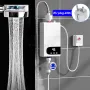 MROSAA 4500W Tankless Instant Electric Water Heater HD Touch Screen Shower System for Bathroom and Kitchen