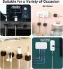 24pcs Magnetic Cable Holder Square Cable Organization Mini Magnetic Cable Clips Self-Adhesive Adjustable Cable Holder Wire Keepe Manager for Home Office Desktop
