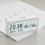 Magnetic Suction LED Simple Clock Back Light Desktop Clock Temperature And Humidity Alarm Clock Decorative Ornaments Silent Small Alarm Clock