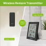 BALDR LCD Digital Smart Wireless Weather Station In/Outdoor Thermometer Hygrometer Remote Sensor Alarm Time Clock Weather Forecast