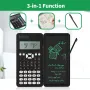 NEWYES 991MS 6.5 Inches Scientific Calculator with LCD Writing Tablet and 349 Functions Solar Energy Science Calculators Notepad Professional Foldable Calculators for School Students Office Assistant