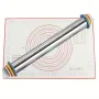 Rolling Pin Kitchen Tool Stainless Steel Adjustable For Baking Pasta Pizza Pie 4 Different Adjustable Thickness