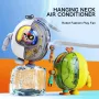 Portable Hanging Neck Fan 900mAh Battery Foldable Summer Cartoon Cooling Fan Rechargeable Bladeless Mute Fans Outdoor For Children Kids