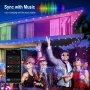 LIXINCORDA 49ft 33LED/ 32.8ft 20LED Smart RGB LED String Lights Outdoor IP65 Waterproof APP/Remote Control Music Sync Patio & Garden Lights