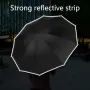 AGSIVO LED Light Travel Automatic Folding Reverse Umbrella 10 Ribs Reinforced Windproof UPF 50+ UV Protection Auto Open Close For Men and Women