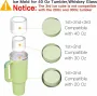3 Pcs Silicone Ice Cube Tray for Tumbler, Hollow Cylinder Ice Mold with Lid and Bin for Freezer Ice Drink Juice Whiskey Cocktail Compatible with 40Oz Tumbler