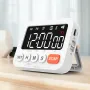 LED Digital Display Alarm Clock Timer Clock Timer Kitchen Baking Countdown Timer Time Reminder with 4 Brightness Levels Adjustment