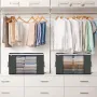 AGSIVO 6 Packs 90L Large Storage Bags Clothes Organizer Storage Containers with Durable Handles Thick Fabric for Clothing Blanket Comforters Bed Sheets Pillows