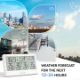 BALDR Large LCD Display Weather Station Thermometer Hygrometer Alarm Clock Large Screen Triple Channel Wireless Electronic Thermometer And Hygrometer Weather Station Alarm Clock