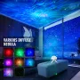 LED Astronaut Galaxy Projector Lamp 360° Rotating Starry Sky Light with 7 Nebula Effects Remote Control
