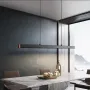 32W 80cm Modern LED Pendant Light 220V With Adjustable Height 3-Color Temperature For Living Dining Room Restaurant Office
