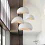 Modern WabiSabi Hand-Carved Pendant Light Texture White Minimalist Lighting With Adjustable 1.5M Height E27 Bulb for Home & Commercial Spaces