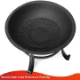 SINGLYFIRE 22 inch Fire Pit for Outside Outdoor Wood Burning Pit Steel Firepit Bowl BBQ Grill for Patio Camping Backyard
