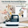2.5LPet Grooming Vacuum,6 in 1 Dryer & Dog Grooming Vacuum with Ceramic Blades Clipper Tools for Dogs Cats