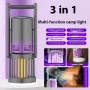 3 In 1 Multifunctional Outdoor Mosquito Zapper With Camping Light & Camping Fan Rechargeable UV Mosquito Killer Lamp Night Light Quiet Cooling for Outdoor & Indoor Use