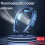 Portable 3 Mode Wearable Air Conditioner with 360° Airflow Coverage 6000mAh Rechargeable USB Charging Lightweight Perfect for Outdoor Activity Travel Office