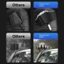 Automatic Folding Reverse Sun Umbrella Upgraded Windproof Design with Reflective Strip LED Light Convenient Handle Rainproof