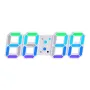 Digital 3D Wall Alarm Clock Wall-mounted Decorative Electronic Desk Clock With Adjustable Luminous Mode Digital Alarm Clocks Table Led