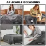 Baban 150*180cm Electric Heated Blanket Heating Bed Blankets Throw with 6 Heating Levels 10 Hours Auto Off Over-Heated Protection Ultra Soft Warm Flannel ETL Certified