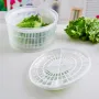 Multifunctional 5L Vegetable Dehydrator Centrifugal Inertia Design Drain Basket Easy Efficient Draining Kitchen Tool