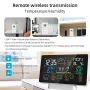 Tuya Wifi Wireless Weather Station Alarm Clock With 7.5 Inch Display / Atomic Clock / Weather Forecast / Outdoor Thermometer / Air Pressure / Moon Phase