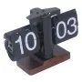 Retro Mechanical Flip Clock Square Wooden Base 24-Hour Retro Style Flip Down Clock Desk Decoration Multifunctional Flip Desk Clock Walnut Wood Construction for Home/Office Decor