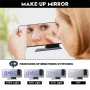Relógio Despertador LED Espelho Tela Grande Display de Temperatura e Umidade com Rádio e Função de Projeção de Hora Relógio Eletrônico Recarregável