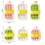 Silicone One-click Ice Mold Bottle Cooler Cup with Straw Ice Cube Tray with Lid for Freezer Creative No Touch Mould for Summer