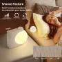 Colorful Atmosphere Moon Light Sunrise Alarm Clock Wake-Up Light Breathing Light Three-Speed Dimming Clock Dual Alarm Clock Timing Sound Machine for Heavy Sleepers Nightlight Sleep Aid Snooze 10 Nature Sounds 8 Colors Ideal for Gift