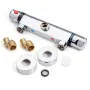 Bathroom Wall-mount Brass Thermostatic Shower Valve Bath Mixer Shower Control Valve Bottom Faucet 3/4\ Thread Connector