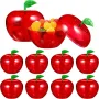 10PCS 6x5cm Christmas Candy Box Apple Shape Wedding Candy Box Christmas Fillable Decorative Ball Candy Gift Wrapping Gift