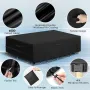 GARPROVM Garden Furniture Cover 350x260x90 Garden Table Cover 600D Heavy Duty Oxford Polyester Outdoor Patio Rectangular Cover