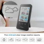 BALDR Touch Key Wireless Weather Station Alarm Clock Calendar Moon Phase Wireless Indoor and Outdoor Temperature and Humidity Count Display Weather Station Weather Forecast
