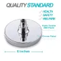6\ High Pressure Rain Shower Head Pressure-boosting Fully-plated Lotus-shaped with Bend Pipe Bathroom Rainfall Shower Head Black Silvery Angle Adjustable Showerhead
