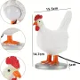 Chicken Egg Lamp Funny Chicken lamp with Egg in Butt LED Chicken Night Lights with USB Resin Warm Table Light Decor Birthday Christmas Gifts for Kids Friends