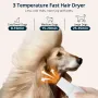 2.5LPet Grooming Vacuum,6 in 1 Dryer & Dog Grooming Vacuum with Ceramic Blades Clipper Tools for Dogs Cats