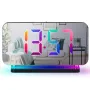 Large Screen Electronic LED Mirror Clock Colorful RGB Display Colorful Night Light Radio Projection Clock Led Electronic Clock Desktop Alarm Clock