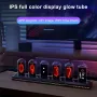 Часы на светодиодах RGB Nixie Tube Clock LED Glows IPS Color Screen DIY Analog Digital Tube Night Lights Gaming Desktop for Home Decoration Idea Gift