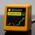 WiFi Weather Clock Stocks Exchange Rates Bitcoin Cryptocurrency Price Tracking Display Smart Weather Clock with Touch Button