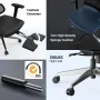 [PRO VERSION] NEWTRAL Ergonomic Office Chair with Footrest High Back Desk Chair with Unique Adjustable Lumbar Support, Backrest, Seat Depth Adjustment, Tilt Function, 4D Armrest Recliner Chair for Home Office