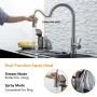 AGSIVO Smart Touch Kitchen Sink Faucet with Pull Down Sprayer Motion Sensor Cold and Hot Mixed Tap SUS 304 Stainless Steel Brushed Nickle