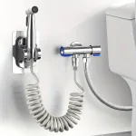 Handheld Bidet Sprayer Set 304 Stainless Steel Sprayer Shower Toilet Bidet Faucet Nozzle Self Cleaning