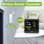 BALDR Wireless VA Color Screen Weather Station 1%~99% Temperature Humidity Weather Forecast Alarm Clock Multi-functional