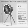 3 in 1 Multifunctional 10000mAh USB Rechargeable Camping Fan with LED Light High Capacity Silent Motor Long Battery Life Aluminum Tripod Desk Ceiling Fan Power Bank Function