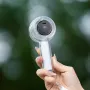 100 Levels Portable Handheld Fan with LED Colorful Light USB Rechargeable Transparent High Speed Cooling Fan Small Mini Desktop Fan