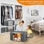 AGSIVO 6 Packs 90L Large Storage Bags Clothes Organizer Storage Containers with Durable Handles Thick Fabric for Clothing Blanket Comforters Bed Sheets Pillows