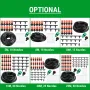 Adjustable Water Misting Cooling Irrigation System Kit Tubing Hose 5M/8M/10M/15M/20M/25M with Mist Nozzle Sprinkler